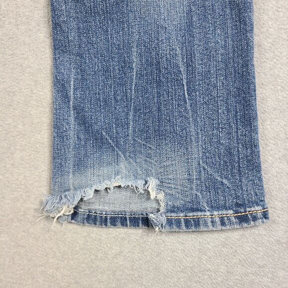 Miss Me Jeans 28 Blue Irene Boot Stretch Low Rise Distressed Denim Pants - Picture 11 of 16